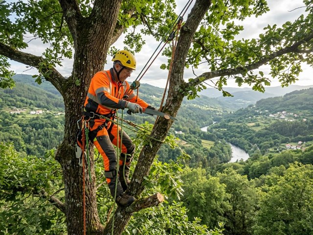 Poda en altura en Ourense